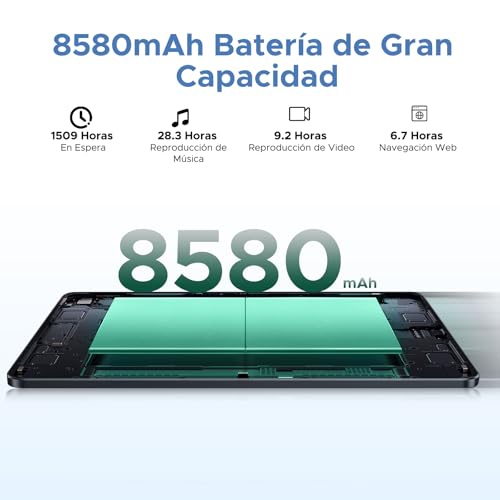 DOOGEETab U11 Pro Android 16 Tablet 11 Inch, 30GB RAM+256GB ROM+2TB TF, Unisoc T7200 Octa-Core 8580mAh Tablets, 90Hz HD Android Tablet, Gemini AI, Widevine L1, Camera 13MP/5G WiFi/3.5mm Audio/GPS