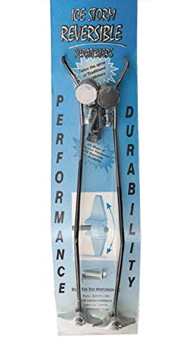 Reversible Double Coil Ice Scratchers - Universal Rail Mount Snowmobile Scratchers