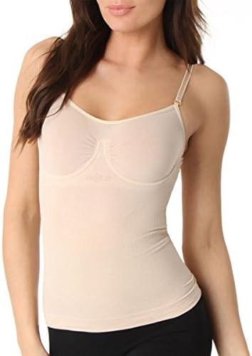 by N-fini Women's Lycra Cami Top Shaperwear Underwire Bra (3X/4X, Nude)