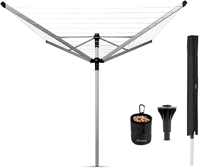 Brabantia 60m Lift-O-Matic Advance Rotary Clothes Dryer Grey