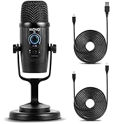 Movo UM300 Mini Desktop USB Microphone for Computer and Android Smartphones - Perfect Podcast, Mu...