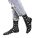 Bienvenu 5 Pairs Leopard Print Stockings Abstract Zebra Animal Colorful Funny Warm Casual Knit Socks for Women, Yellow