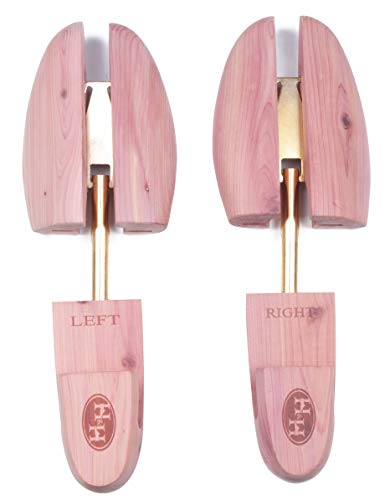 Cedar Shoe Tree Men - H&H Men's Adjustable Split Toe Cedar Shoe Tree with Wide Hook Heel (X-Large / 11.5-13.5 US)