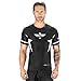 Elite Sports Item Star Short Sleeve Compression, Mma, Bjj, No Gi, Cross Training Rash Guard, Medium, White