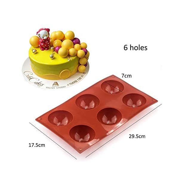 Chocolate-MouldsBakeware-Set-Silicone-Mold-for-Cake-Decoration-Jelly-Pudding-Candy-Chocolate-Half-Ball-Sphere-Silicone-Mold-6-Holes-Semicircle-15-Holes-Semicircle-24-Holes-Semicircle Chocolate Moulds,Bakeware Set Silicone Mold for Cake Decoration Jelly Pudding Candy Chocolate, Half Ball Sphere Silicone…