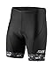 Triathlon Tri Men`s FX Shorts 2017 - 2 Pockets - Black - Great Durability and Fit - High End Triathlon Shorts For Any Distance With Soft Custom Chamois (Black/Gray, L)