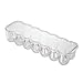 mDesign Stackable Plastic Covered Egg Tray Holder, Storage Container and Organizer for Refrigerator, Carrier Bin with Lid and Handle - Each Holds 14 Eggs - Pack of 2, Clear