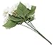 Duovlo Artificial Silk Hydrangea Flower with 6 Heads Flower Bunch Bouquet Home Wedding Garden Floral Decor (White)
