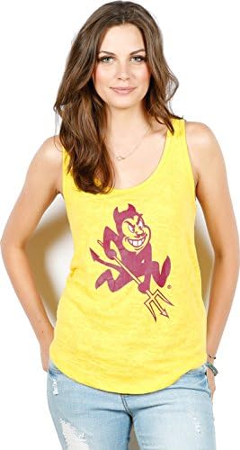 NCAA Arizona State Sun Devils Women's Relaxed Fit Tank Top, Yellow, X-Small