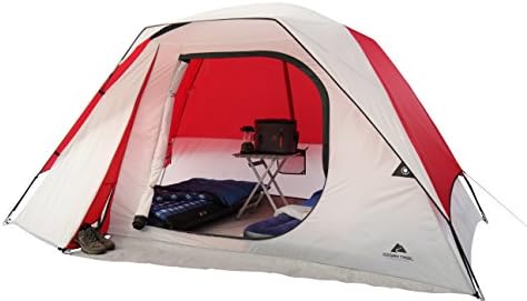 Amazon Com Ozark Trail Family Cabin Tent White Red 6 Person