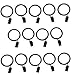 1.5-inch, Set of 14, Black - Metal Curtain Rings with Clips and Eyelets – TEJATAN (Also Known as Rings with Curtain Clips/Curtain Clip Rings/Drapery Rings/Curtain Rings with Clips)