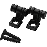 OVSAL 2 PCS Roller String Guides String Trees for Electric Guitar Roller String Retainer Guitar String Trees Fit for Tele Telecaster Strat St Electric Guitar Replcement Parts Electroplated Black