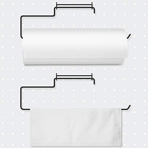 4 Packs Pegboard Paper Towel Holder Stainless Steel Pegboard Hooks