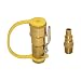 Stanbroil Propane Natural Gas 1/4" Quick Connect Kit - Shutoff Valve & Full Flow Plug, Solid Brass