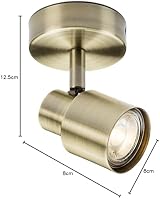 Knightsbridge Single GU10 Spotlight Antique Brass view 5