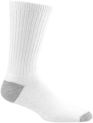 Wigwam Diabetic Sport Crew Socks White, X-Large with a Helicase brand sock ring
