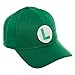 Nintendo Super Mario Bros Green Luigi Baseball Cap and Grey Mushroom Crew Sock Gift Bundle