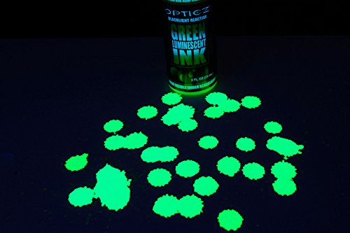 Opticz Daytime Visible Luminescent UV Blacklight Reactive Marking Ink (UV Green, 4 Ounce) - Thumbnail 2