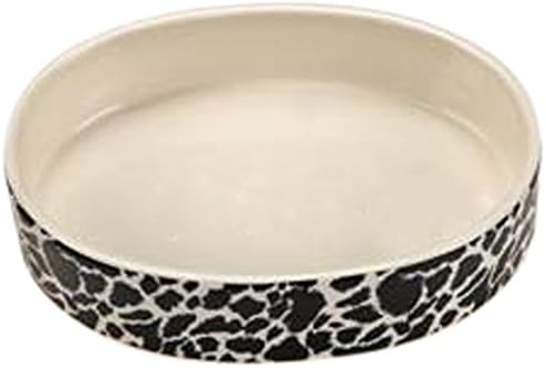Pet Studio ZW6056 17 Wild Time Cat Dish Bowl, 10-Ounce, Black
