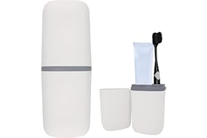 SietDESEO Toothbrush Travel Case, Travel Toothbrush Cup Holder Portable Toothbrush Travel Container Portable Toothpaste Storage Travel Toothbrush Holder for Camping Business School Trip Home