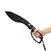 MOSSY OAK 18-inch Kukri Machete, 12-inch Black Blade with Saw Back, Full Tang TPR Handle with Lanyard, Solid Nylon Sheath Included