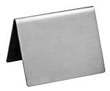 New Star Foodservice 27204 Stainless Steel Table Tent Sign, (Plain) for Dry Erase Marker, 2