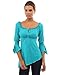 PattyBoutik Women's 3/4 Sleeve High-Low Hem Top