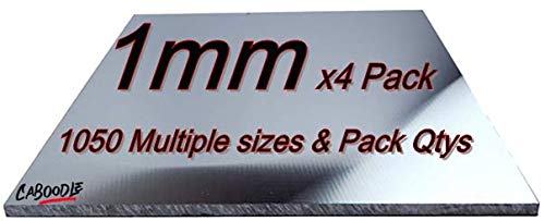 1mm Aluminium Sheets & Plates - Multiple size's and Pack Qty's (100mm x 100mm x 1mm - 4Pk) — image 1