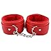 GLUSa 7Pcs Red BSDM R’estraints Kit Plush Bondage for Bed and Under Bed Sex Play,Soft Hāndcuff Mouth and Whip Jeans Sunglassthumb 2