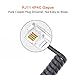 SINCODA 2 Pack 6 Ft Uncoiled /1.2 FT Modular Coiled Telephone Phone Handset Curly Cable Cord +2 Pack 360° Telephone Cord Detangler Extended Rotating(6FT/Black)