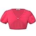 Jxstar Little Girls Shrug Cropped Button Front Bolero Short Cap Sleeve Top