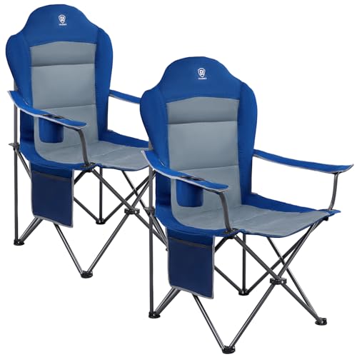EVER ADVANCED Luxus Campingstuhl Faltbar mit Hoher Rückenlehne bis 160KG