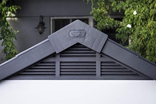 KETER Montfort Chalet et Jardin 757-5.08m², Gris Clair, 228 x 223 x 252 cm