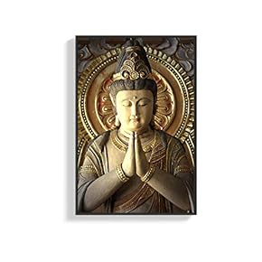 Framed Canvas Wall Art for Living Room, Bedroom Buddha Canvas Prints for Home Decoration Ready to Hanging - 16x24 inches