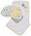 Little Beginnings Elephant Print Hooded Towel and Washcloths Gift Set, Yellow