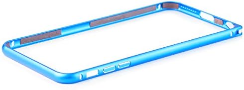 iCues | Compatible with Apple iPhone 6/6S + PLUS (5.5 Inch) | Clip Bumper Light Blue | [Screen Protector Included] Aluminum Frame Ultra Thin & Light + Metal Button Cover Case [Reinforced Hard Gunmetal]