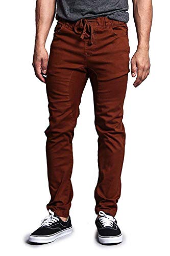 Victorious Mens Twill Jogger Pants, Dark Dark Wheat, M