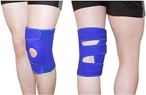 FOSHE Neoprene Knee Brace, Adjustable Non-slip Breathable Knee Brace for Men &amp; Women, One Size,1-Piece Blue