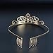 Gorgeous Pretty Rhinestone Tiara Crown Exquisite Headband Comb Pin Wedding Bridal Birthday Gold Tiaras Gold