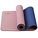 WWWW PIDO Yoga Mat Eco Friendly TPE Non Slip Yoga Mats by SGS Certified with Carrying Strap and Bag,72″x24″ Extra Thick 1/4″ for Yoga Pilates Fitness Exercise Mat(Pink + Navy Blue)thumb 4