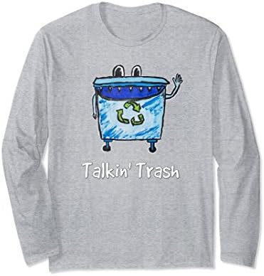 Unisex Recycling Trash Can T Shirt: Kids Clothes, Talkin' Trash Tee Medium Heather Grey