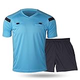 Shinestone Referee Shirts, Men's Soccer Football Sports Referee Umpire Shirt Uniform Jersey Costume Short Sleeves Wicking and Quick Drying for Sports