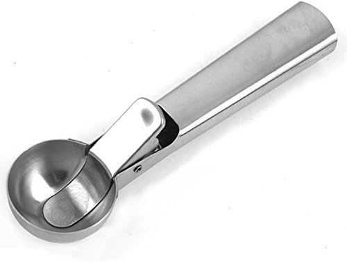 Elome Ice Cream Scoop with Trigger - Stainless Steel Scooper Dipper for Meatball, Mashed Potatoes, Cookie Dough, Frozen Yogurt and Fruits