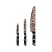 Mossy Oak 3-Piece All-Purpose Chef Knife Set, Break Up Infinity Brown