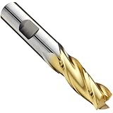 Niagara Cutter N32322 High Speed Steel (HSS) Square Nose End Mill, Inch, TiN Finish, Finishing Cut, 30 Degree Helix, 3 Flutes, 4.125" Overall Length, 1.000" Cutting Diameter, 0.750" Shank Diameter