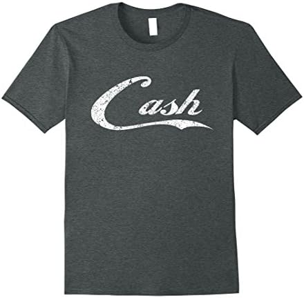 Mens Cash Money distressed T-shirt for the bar concert or street 2XL Dark Heather