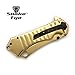 Snake Eye Tactical Heavy Duty Folding Pocket Knife Outdoors Camping Hunting Fishing. (White & Gold)