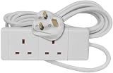 Mr. Gadget's Solutions 13A 2 Gang 6M UK Plug Extension Lead White Power Socket view 2