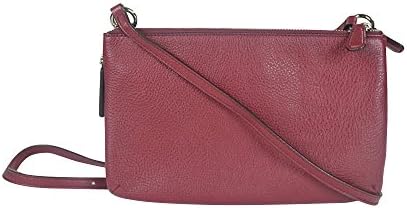Coach Park Leather Lyla Double Gusset Crossbody 51682 Crimson