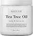 MAJESTIC PURE Tea Tree Foot & Body Scrub with Tea Tree Oil, Exfoliating Salt Scrub to Exfoliate & Moisturize Skin, Deep Cleansing - 10 oz